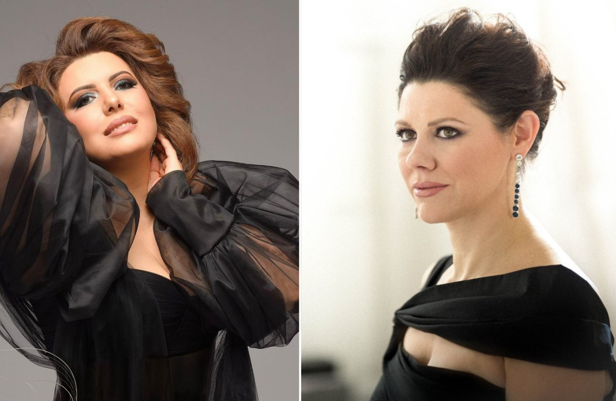 The distinguished female voices include soprano Hrachuhi Bassenz (left), frequently invited to perform at London’s Royal Opera House, and mezzo-soprano Tanja Ariane Baumgartner (right), acclaimed at the Salzburg Festival and the Vienna State Opera.